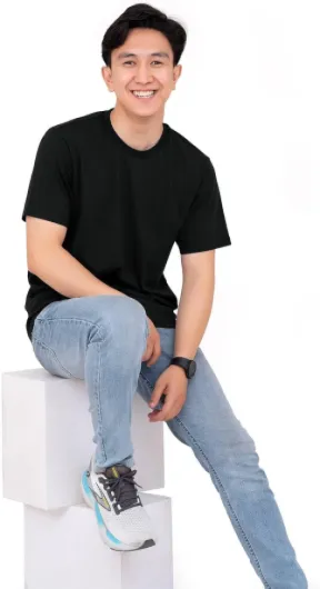 Lot de 6 T-Shirts Homme en Coton -100% Coton T-Shirts de Homme - Col Rond Multipack M Pack6 [Black Collection]