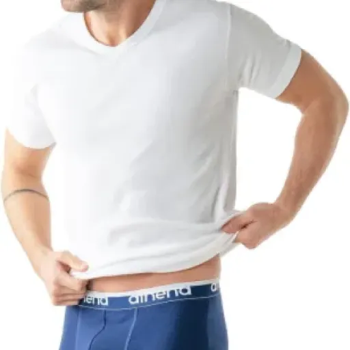 Test Athena Lot de 4 T-shirts Col V coton bio : les basiques blancs qui font le job sans chichi