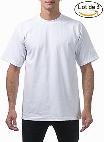 Pro Club Classic T-Shirt Homme (Lot de 3) 3XL Blanc