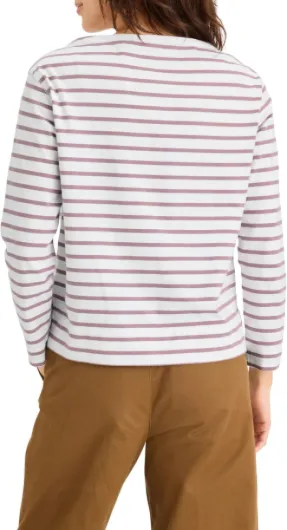 Boatneck Tee Femme XS Toadstool Stripe
