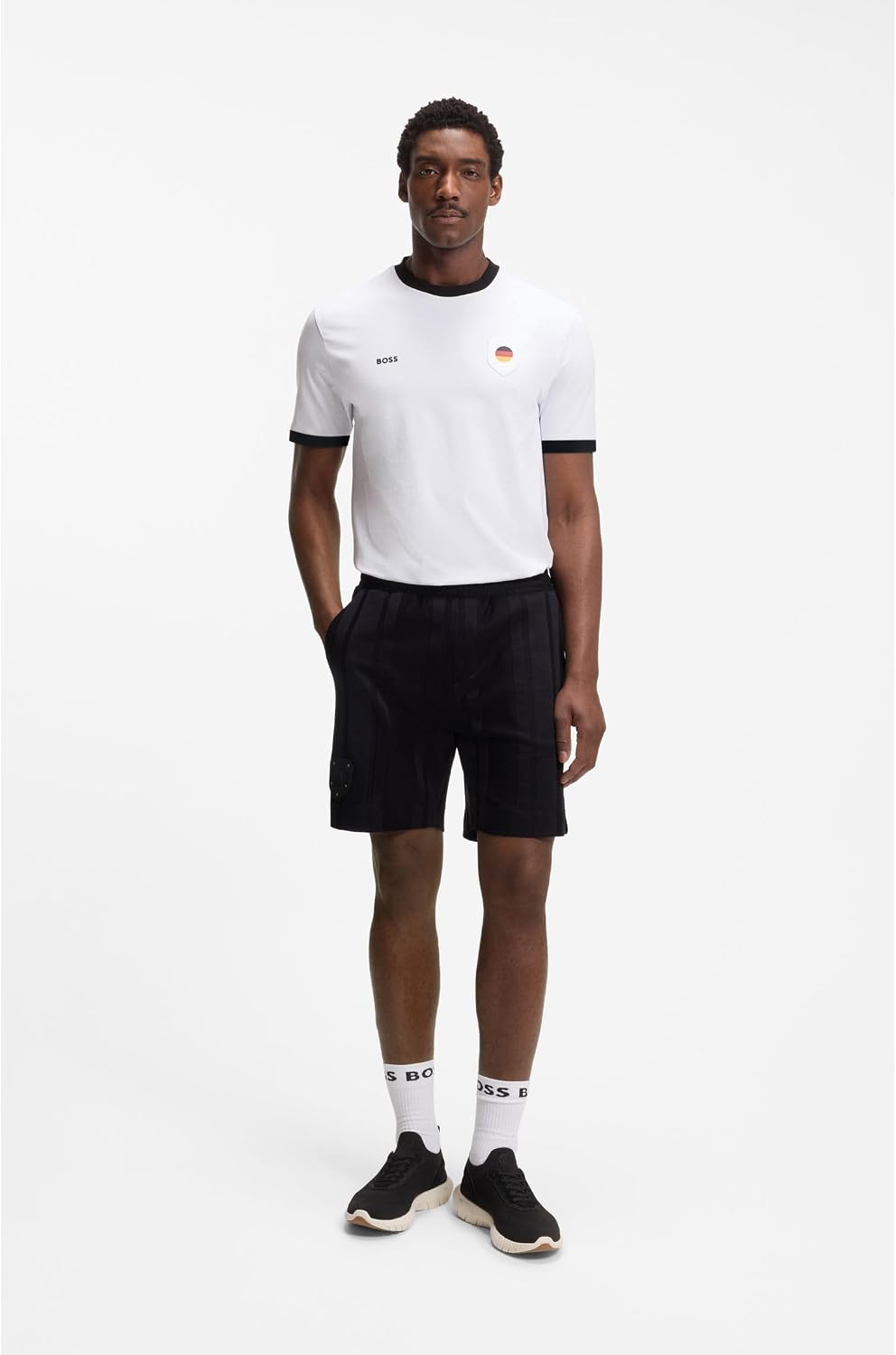 T-Shirt en Coton Stretch avec Drapeau du Pays Et Logo L Nature 102