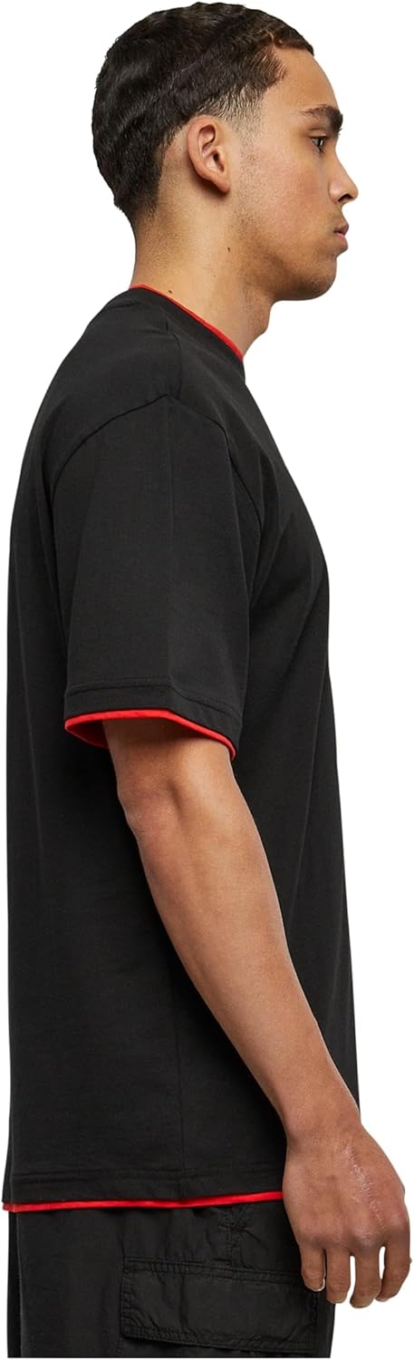 Herren Tall Tee Coque 6XL Grande taille Multicolore (Blk/Red)