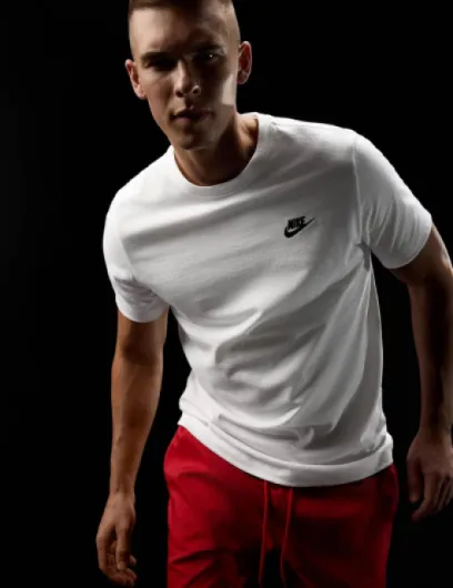 Nike M NSW Club Tee T-Shirt Homme M White/(Black)