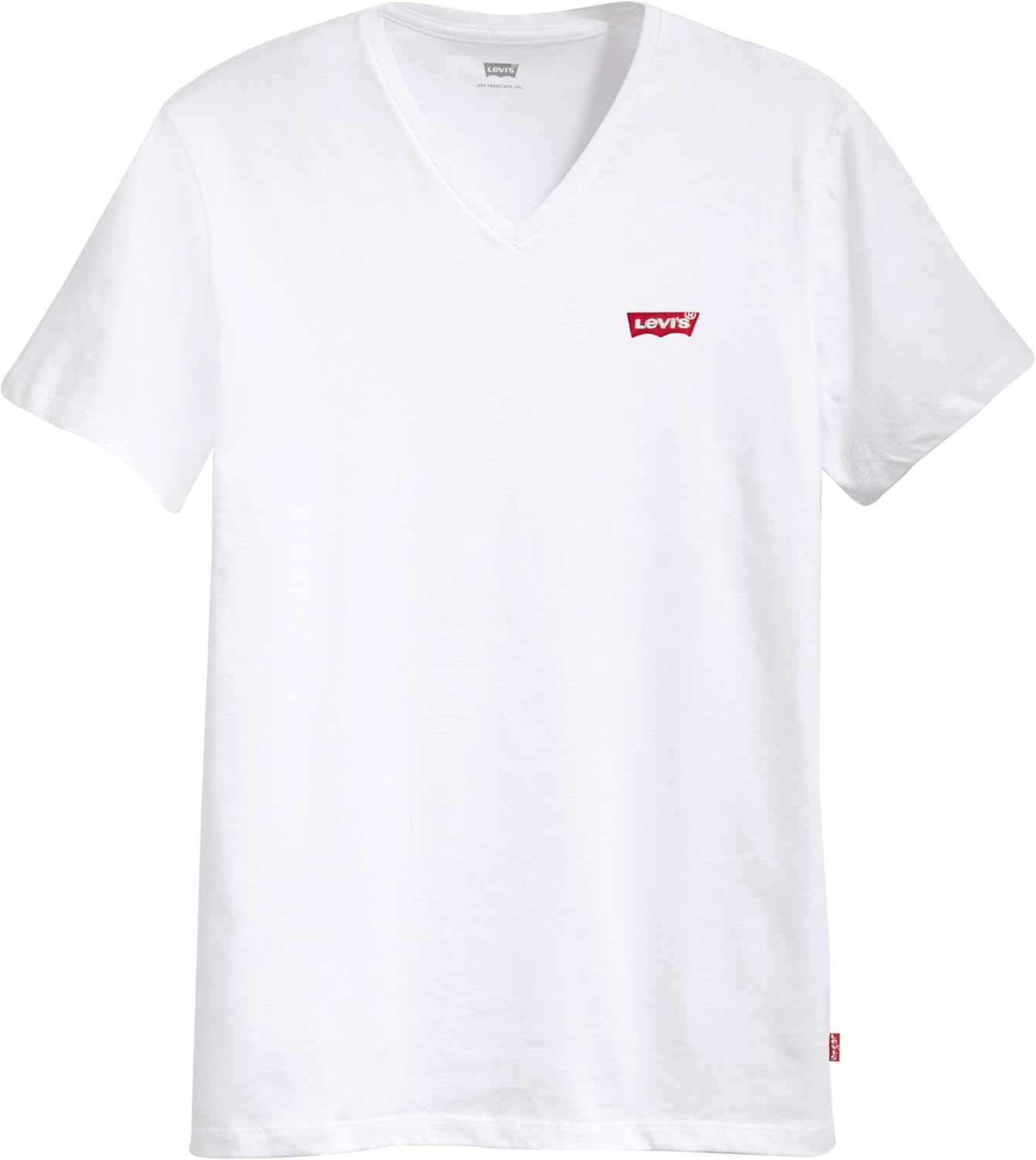 Levi's Original Housemark V-Neck T-Shirt Homme Blanc M T-Shirt