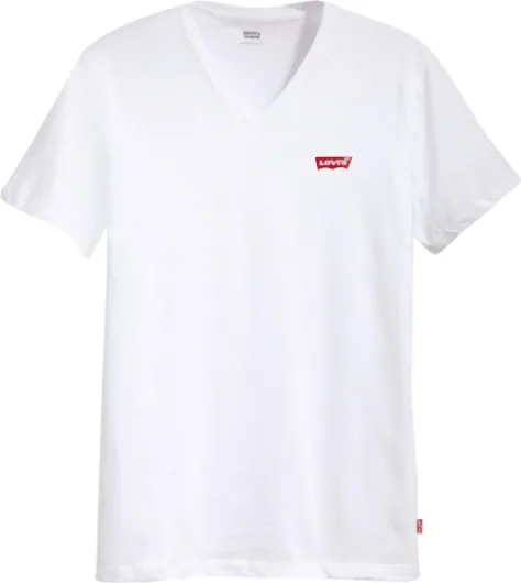 Levi's Original Housemark V-Neck T-Shirt Homme Blanc M T-Shirt