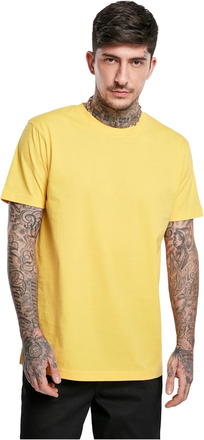 T-Shirt Round Neck T-Shirt Homme (Lot de 1) L Jaune (Taxi Yellow)