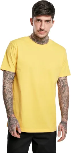 T-Shirt Round Neck T-Shirt Homme (Lot de 1) L Jaune (Taxi Yellow)