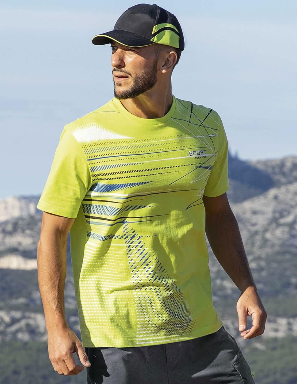 Lot de 3 Tee-Shirts Homme -T-Shirts à Manches Courtes - Disponible en Grandes Tailles du M au 5XL 4XL Anthracite, Anis, Blanc