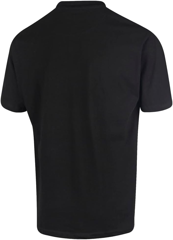 Workwear T-Shirt de Travail imprimé pour Hommes à col Rond T-Shirt de Travail à Manches Courtes Noir M