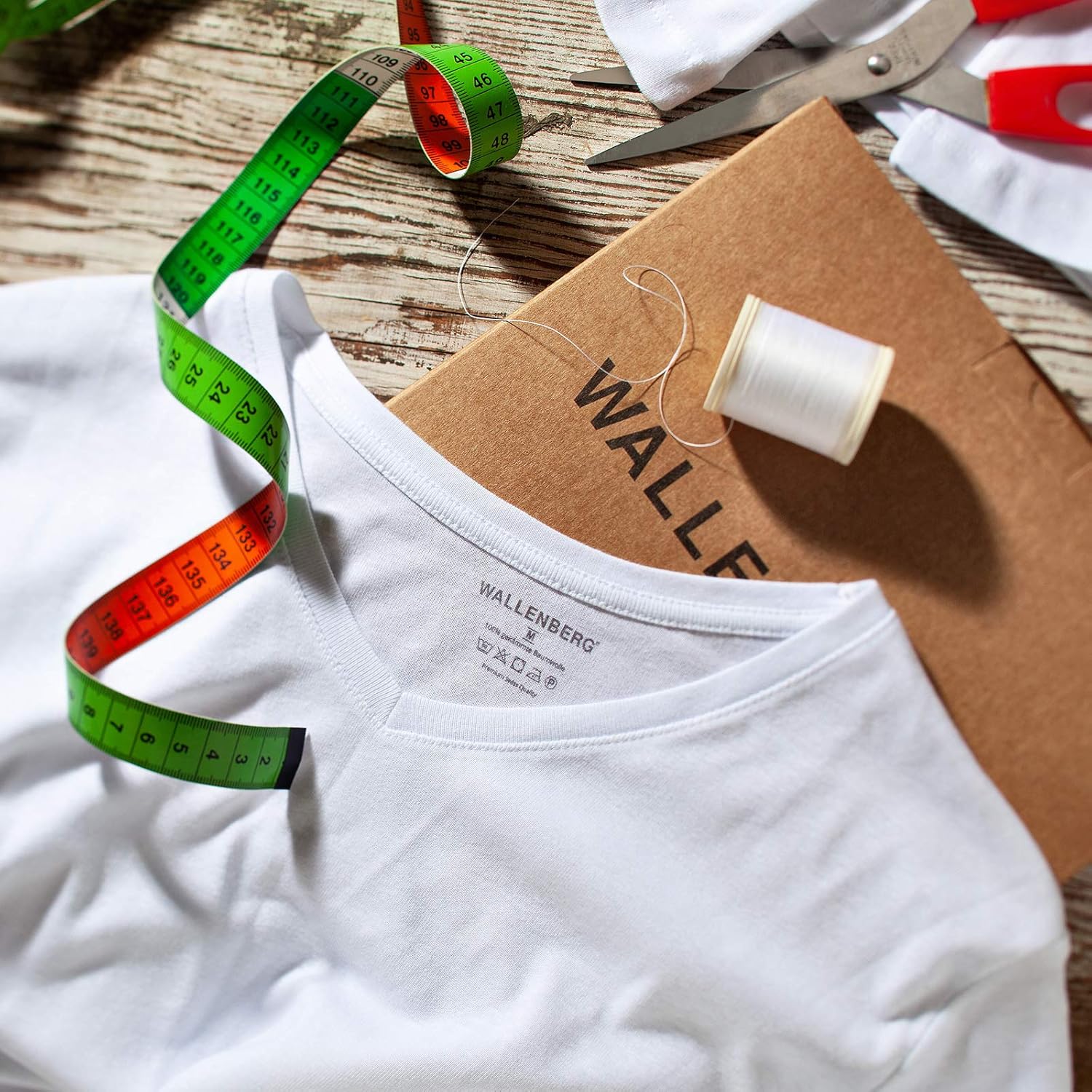 Wallenberg Maillots de Corps Homme Col V Manches Courtes Blanc, Lot de 4 - sous-vêtements Côtes Fines Extra Longs Business XL Blanc 4