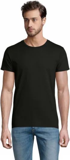 Lot de 5 t-Shirts Bio Homme à Manches Courtes - Tee Shirt Vêtement 100% Coton Issu de l’Agriculture Biologique - Pack de 5 Tshirts Couleurs Disponibles Blanc, Noir - Tee-Shirt de qualité M Noir