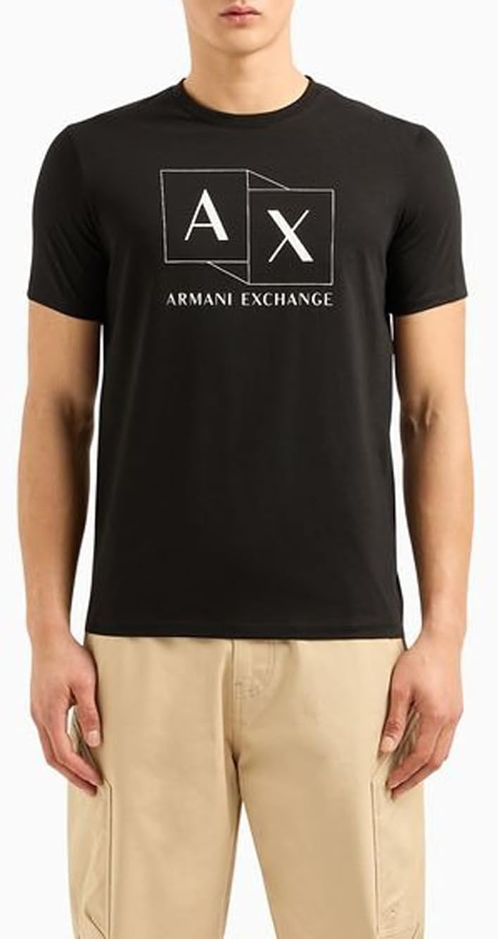 Armani Exchange Tshirt MC Coton Logo Homme S Noir