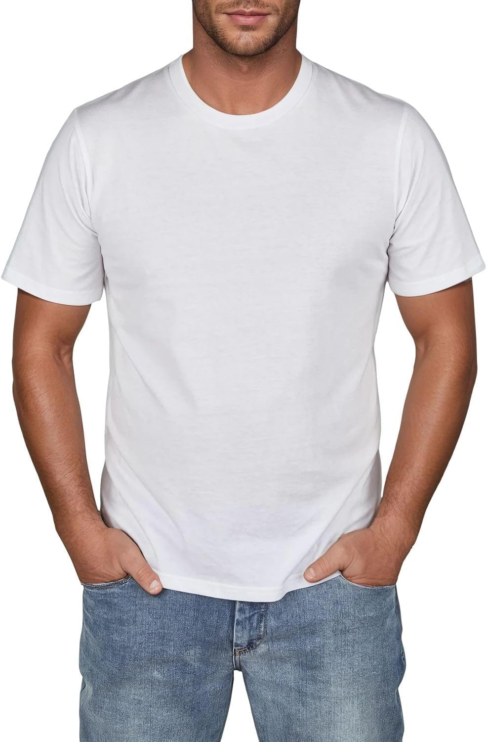 JACK & JONES Jprblabrody Tee SS Crew Neck 5pk MP Noos Jprblabrody MP Noos Lot de 5 t-Shirts à col Rond Homme (Lot de 5) M 3 X Noir et 3 X Blanc (12284978)