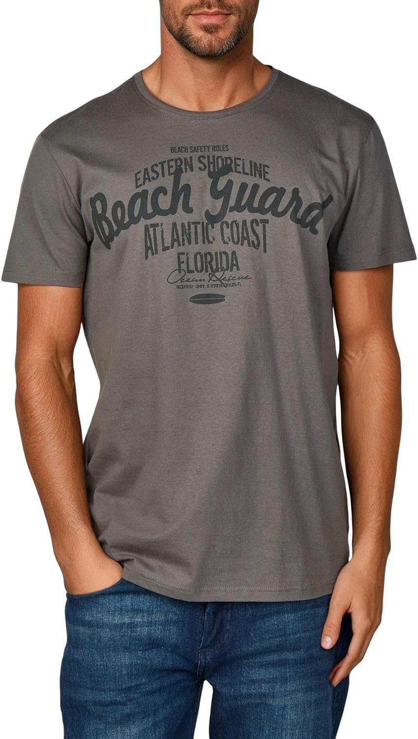 RIVLeon Lot de 4 t-shirts à col rond et manches courtes, 100 % coton, coupe droite, vert, bleu, blanc, gris, rouge, orange, taille S, M, L, XL, 2XL, 3XL, 4XL, 5XL L Mélange de Couleurs : 5.