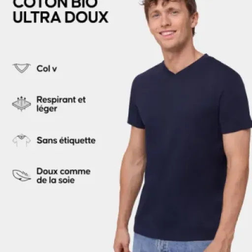 Test DANISH ENDURANCE T-Shirts coton bio col V : des basiques très doux mais pas donnés