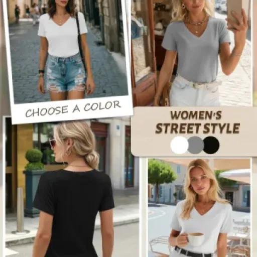 Test Riyiper Lot de 3 T-Shirts Femme : des basiques pas chers qui font le job (avec quelques limites)