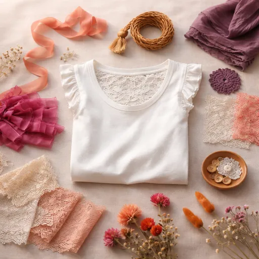 Tendance boheme printemps 2026 : quand la dentelle et les volants s'invitent sur le t-shirt blanc