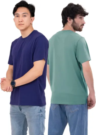 Lot de 6 T-Shirts Homme en Coton -100% Coton T-Shirts de Homme - Col Rond Multipack L Pack6 [Dark Collection]