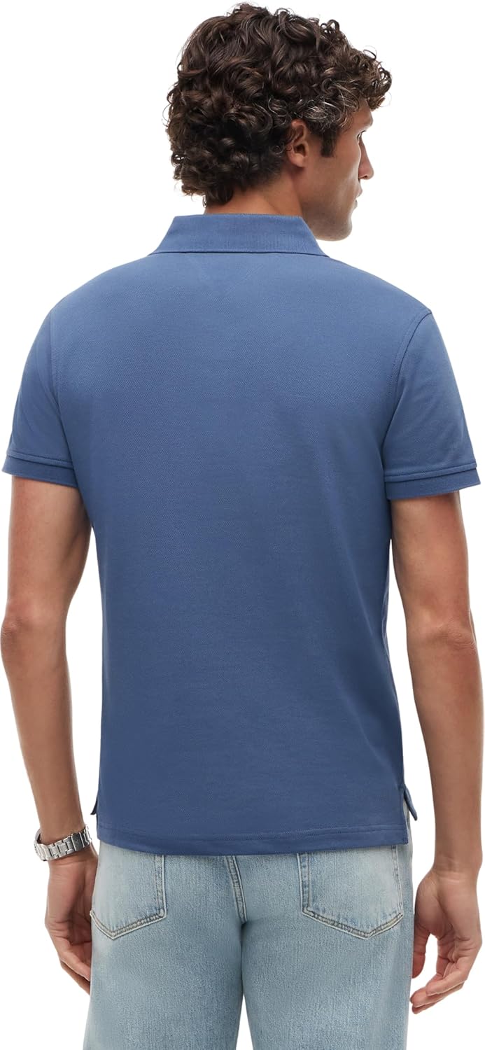 Tommy Hilfiger Polo Manches Courtes Homme 1985 Slim Fit M Blue (Aegean Sea)