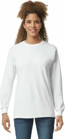 T-Shirt en Ultra Coton, À Manches Longues, Style G2400 T-Shirt Homme (Lot de 3) L Blanc