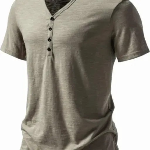 Test MakingDa Chemise Henley musclée XL Kaki : basique moulant qui fait le job sans briller