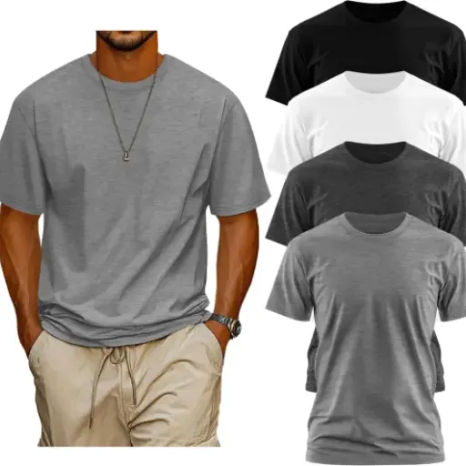 Test Neer Pack de 4 T-Shirts Homme Grandes Tailles : basiques pas parfaits mais pratiques pour l’été