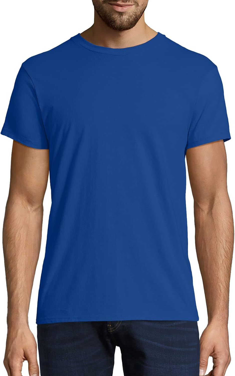 Hanes Nano Premium Cotton T-Shirt (Pack of 2) Nano Premium Lot de 2 t-Shirts en Coton Homme M Bleu Roi Profond