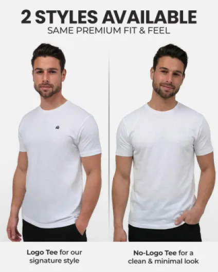 INTO THE AM Logo-Tshirts-c Athleisure Contemporain Homme (Lot de 6) XL Blanc
