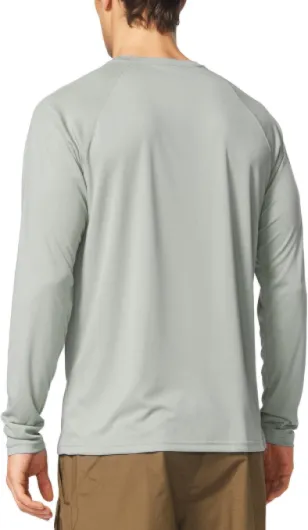 T-Shirt Anti-UV Homme Rashguard Manche Longue et Court Tee Shirt Protection Solaire Léger Séchage Rapide pour Baignade Surf Pêche Natation Plongée Plage Gris L