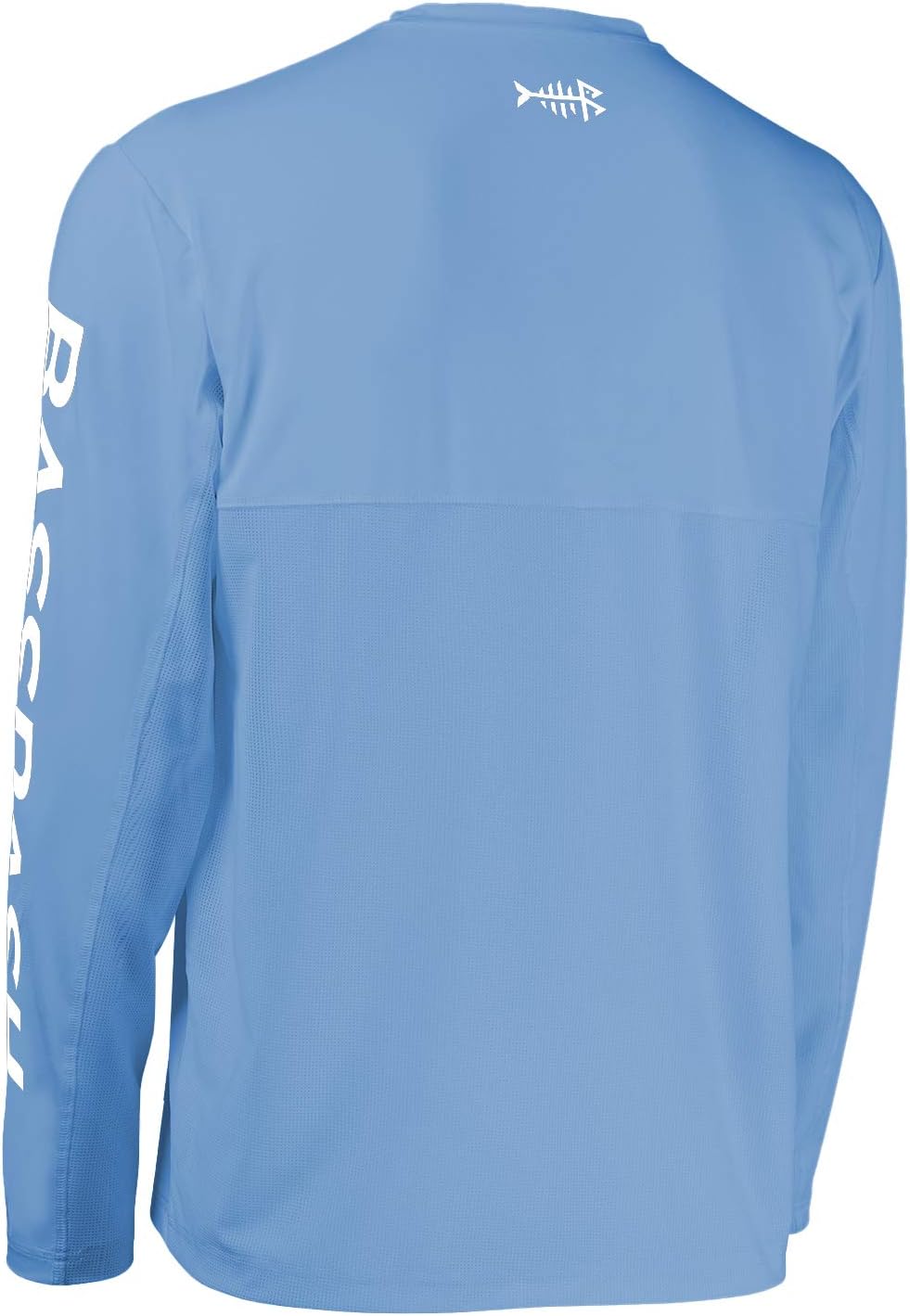 T-Shirts de pêche pour Hommes Protection Solaire UV UPF 50+ T-Shirt à Manches Longues S Caroline / Logo Blanc