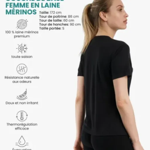 Test Merino.tech T-Shirt Mérinos Femme : le sous-couche polyvalent qui fait le job toute l’année