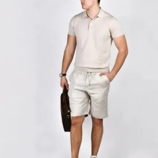 Test Polo Homme Lin & Coton Beige L : le polo d’été qui fait sérieux sans prise de tête